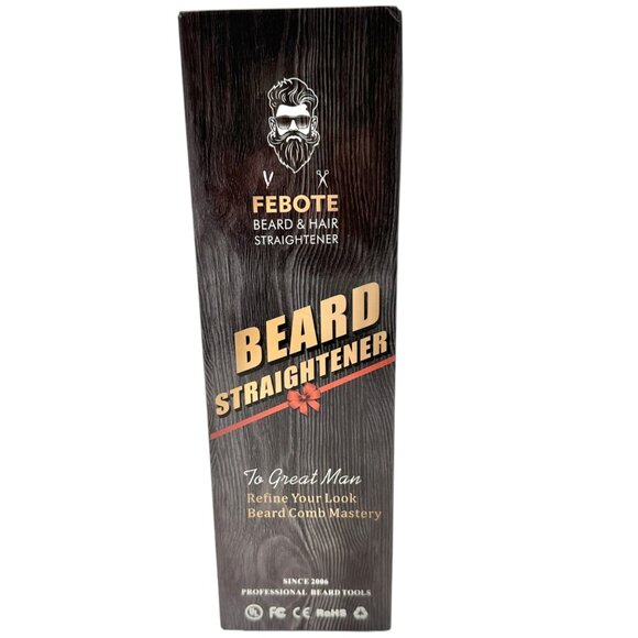 Febote Electric Beard and Hair Straightener For Men Ceramic Coating Accessories - Picture 1 of 7